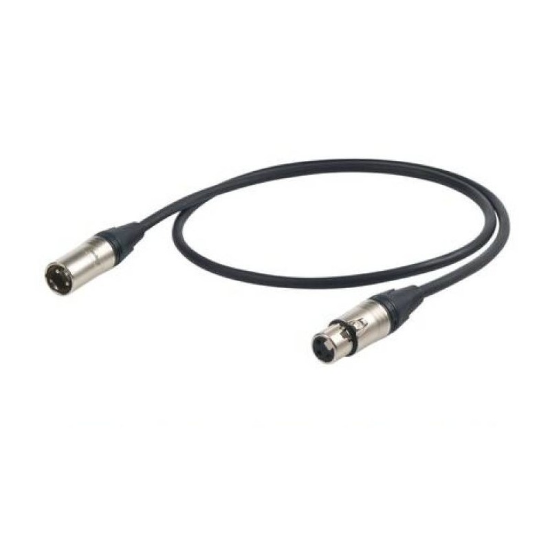 Proel Stage CVDMX1N10 - Kabel DMX 10 m - 1 - Kable DMX - Profesjonalny zmontowany kabel DMX do sygnału DMX512 z mocowaniem Neutr