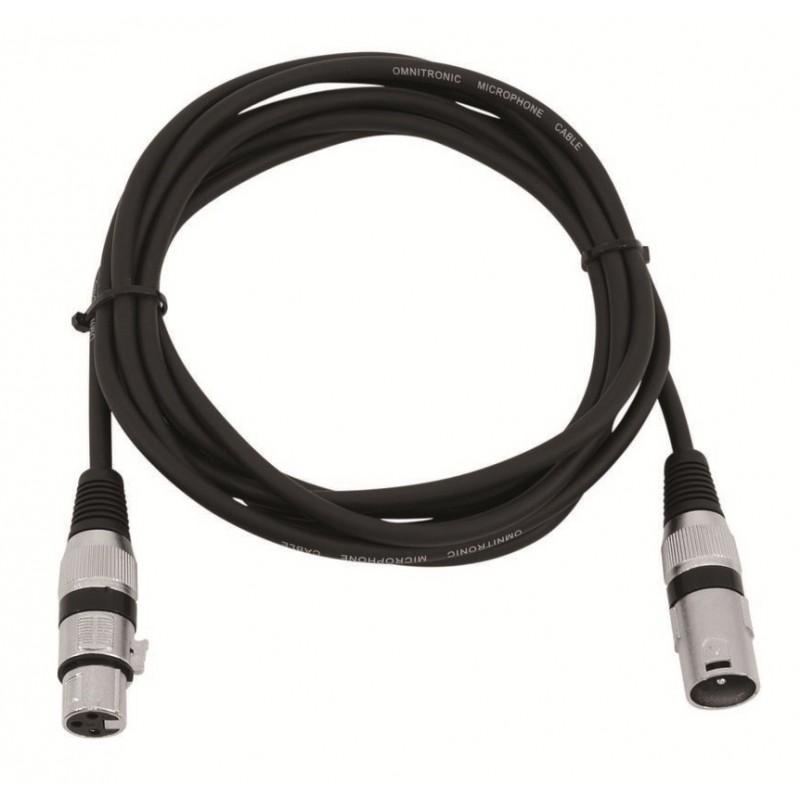 OMNITRONIC XLR Cable 3-pin 10m bk - kabel mikrofonowy - 1 - Kable mikrofonowe - 