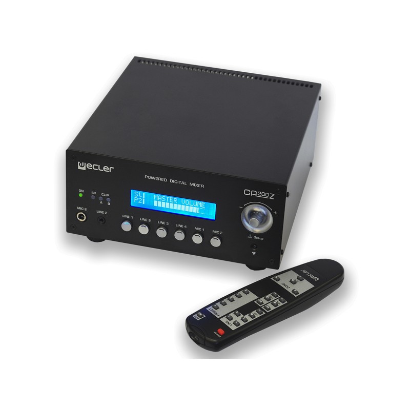 Ecler CA-200Z - powermikser instalacyjny - 1 - Powermiksery / centrale 100 V - Multimedialny Powermikser instalacyjny z możliwoś