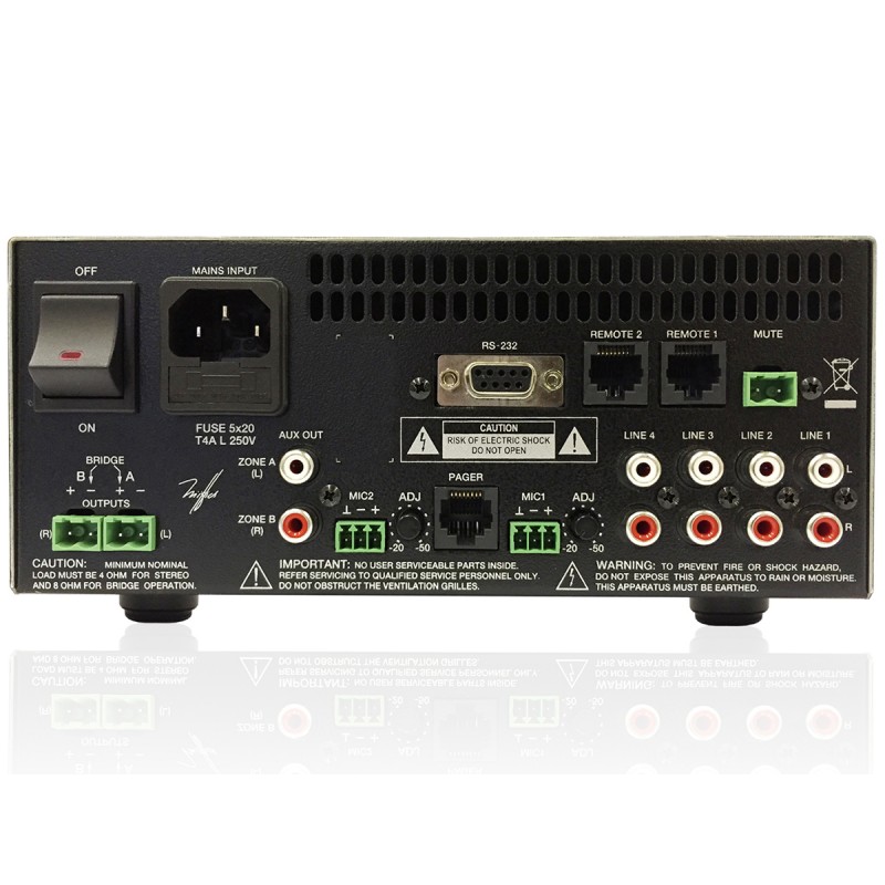 Ecler CA-200Z - powermikser instalacyjny - 2 - Powermiksery / centrale 100 V - Multimedialny Powermikser instalacyjny z możliwoś