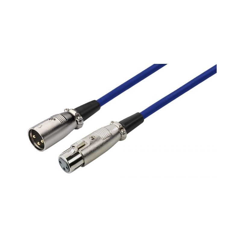 Monacor MEC-100slsBL - Kabel XLR niebieski 1m