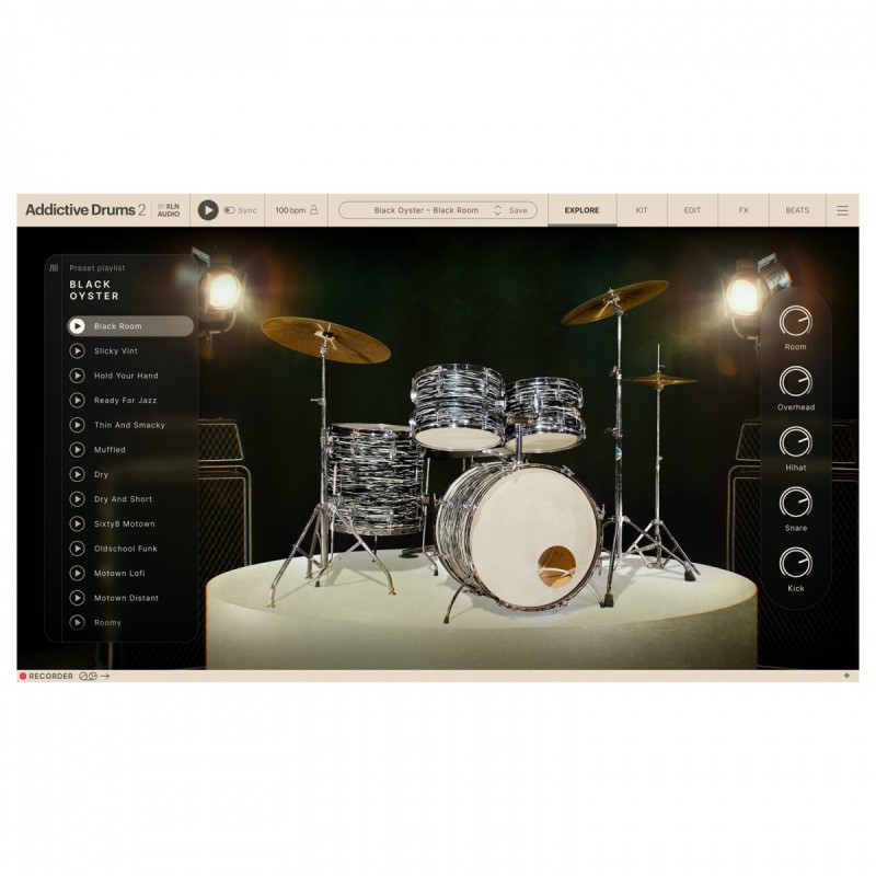 XLN Audio Addictive Drums 2: Black Oyster ADpak - Rozszerzenie do wtyczki (do pobrania)