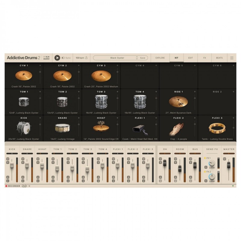 XLN Audio Addictive Drums 2: Black Oyster ADpak - Rozszerzenie do wtyczki (do pobrania)