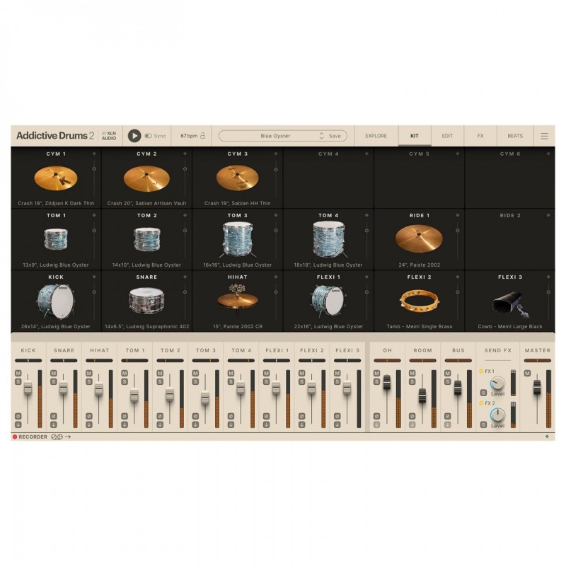 XLN Audio Addictive Drums 2: Blue Oyster ADpak - Rozszerzenie do wtyczki (do pobrania)