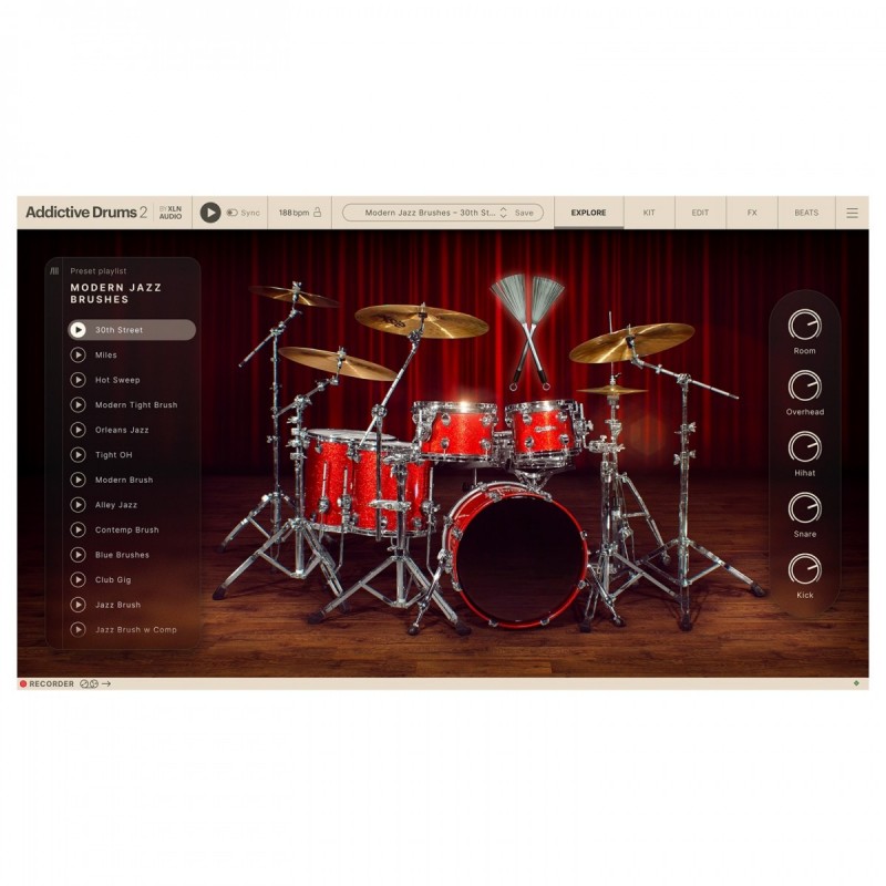 XLN Audio Addictive Drums 2: Modern Jazz Brushes ADpak - Rozszerzenie do wtyczki (do pobrania)