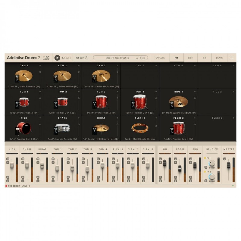 XLN Audio Addictive Drums 2: Modern Jazz Brushes ADpak - Rozszerzenie do wtyczki (do pobrania)