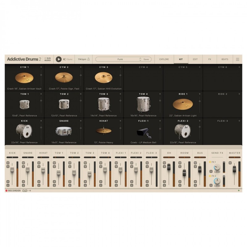 XLN Audio Addictive Drums 2: Funk ADpak - Rozszerzenie do wtyczki (do pobrania)