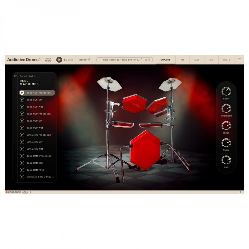 XLN Audio Addictive Drums 2: Reel Machines ADpak - Rozszerzenie do wtyczki (do pobrania)
