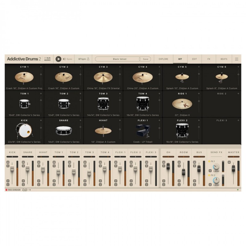 XLN Audio Addictive Drums 2: Black Velvet ADpak - Rozszerzenie do wtyczki (do pobrania)
