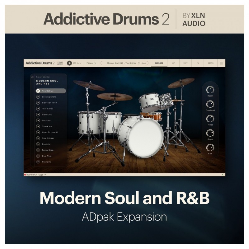XLN Audio Addictive Drums 2: Modern Soul and R&B ADpak - Rozszerzenie do wtyczki (do pobrania)
