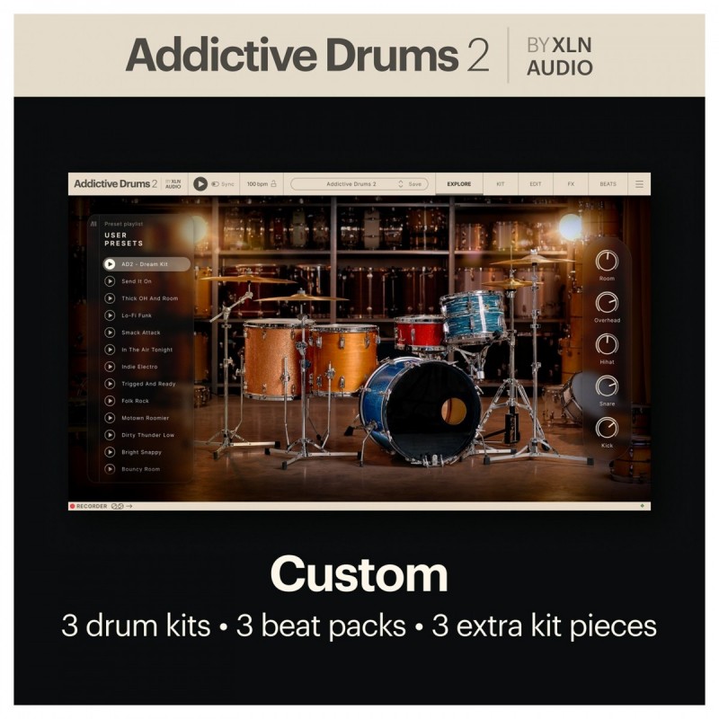 XLN Audio Addictive Drums 2: Custom Collection - Zestaw bibliotek VST (do pobrania)