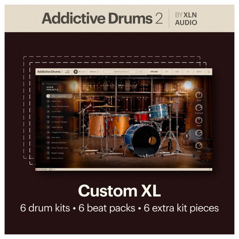 XLN Audio Addictive Drums 2: Custom XL Collection - Zestaw bibliotek VST (do pobrania)