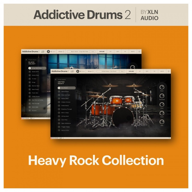 XLN Audio Addictive Drums 2: Heavy Rock Collection - Zestaw wtyczek VST (do pobrania)