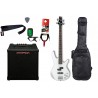 Gitara basowa Ibanez GSR200-PW + Wzmacniacz 20W + Kabel + Pokrowiec
