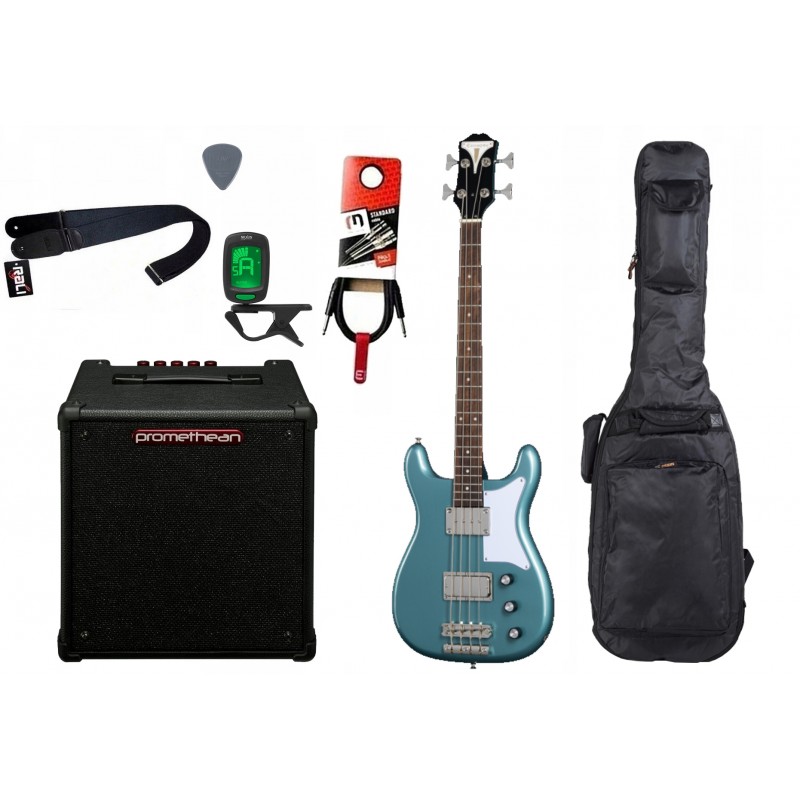 Gitara basowa Epiphone Newport Bass + Wzmacniacz 20W + Kabel + Pokrowiec