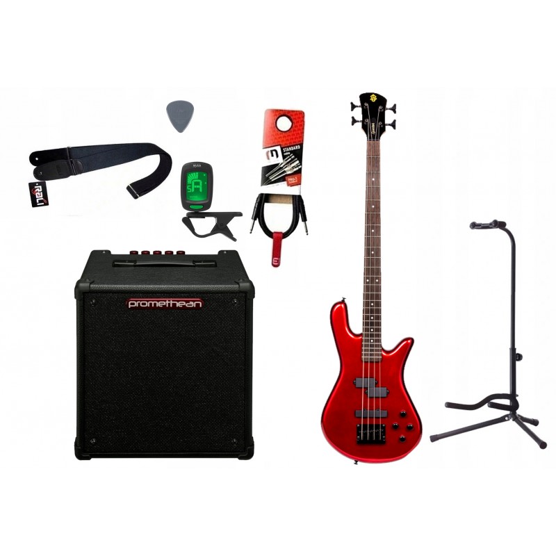 Gitara basowa Spector Performer 4M + Wzmacniacz 20W + Kabel + Tuner + Statyw