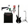 Gitara basowa Ibanez GSR180-BK + Wzmacniacz 20W + Kabel + Tuner + Statyw