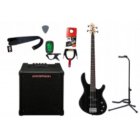 Gitara basowa Cort ActionBass OPB + Wzmacniacz 20W + Kabel + Tuner + Statyw