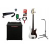 Gitara basowa Arrow Session 5 BW + Wzmacniacz 20W + Kabel + Tuner + Statyw