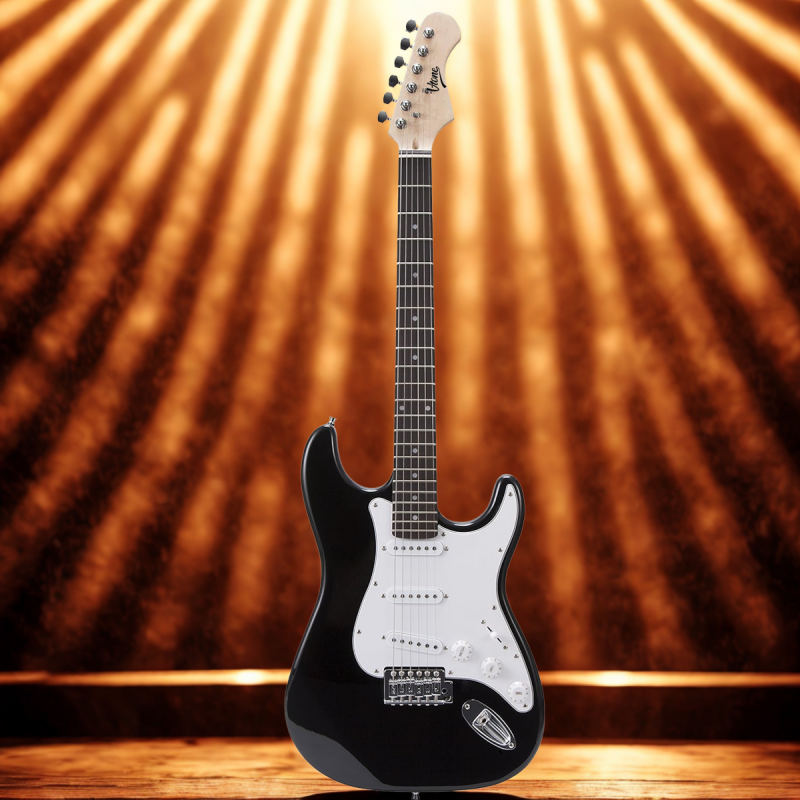 V-TONE EGA 39 BK gitara elektryczna 4/4 SSS wzmacniacz pokrowiec zestaw - 3 - Elektryczne ze wzmacniaczem - V-TONE EGA 39 BK git