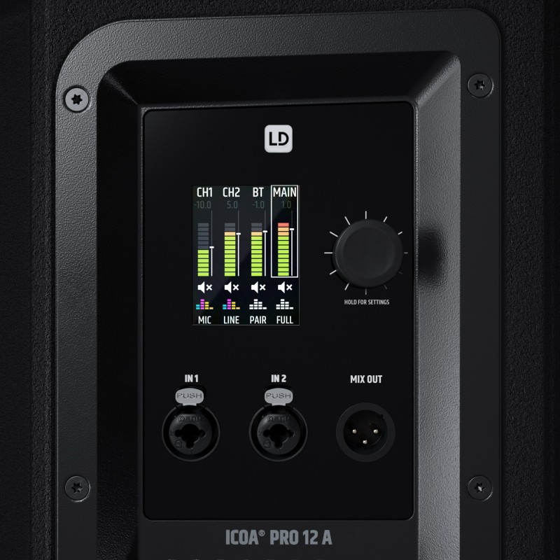 LD Systems ICOA PRO 12 A - Kolumna aktywna PA 12" o wysokiej wydajności z Bluetooth i aplikacją