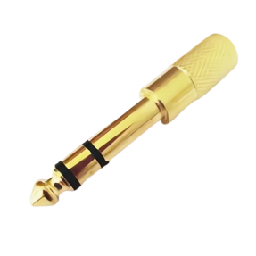 Akmuz przejściówka Gniazdo mini Jack 3,5mm - Wtyk Jack 6,3mm gold - 1 - Adaptery - Akmuz przejściówka Gniazdo mini Jack 3,5mm - 