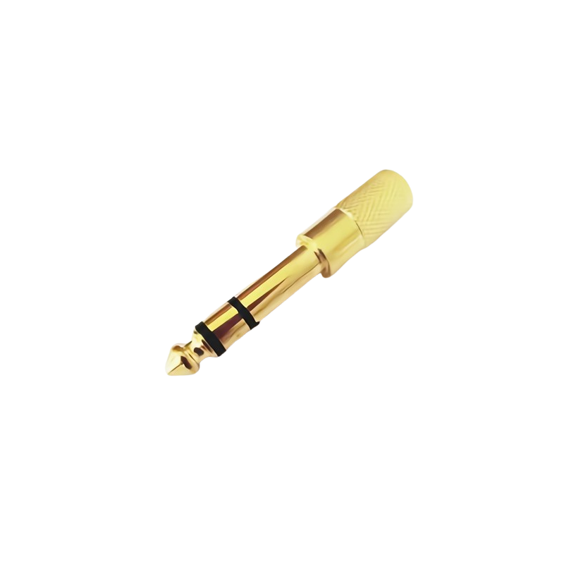 Akmuz przejściówka Gniazdo mini Jack 3,5mm - Wtyk Jack 6,3mm gold - 1 - Adaptery - Akmuz przejściówka Gniazdo mini Jack 3,5mm - 