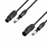 Adam Hall Cables 5 STAR H TCON N 1000 - Kabel hybrydowy Neutrik etherCON x TRUE1 10 m