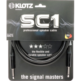 Klotz SC1-PP03SW Neutrik - kabel głośnikowy 3m - 1 - Kable głośnikowe - Kabel głośnikowy jack-jack KLOTZ SC1PP03SW (3 m)
