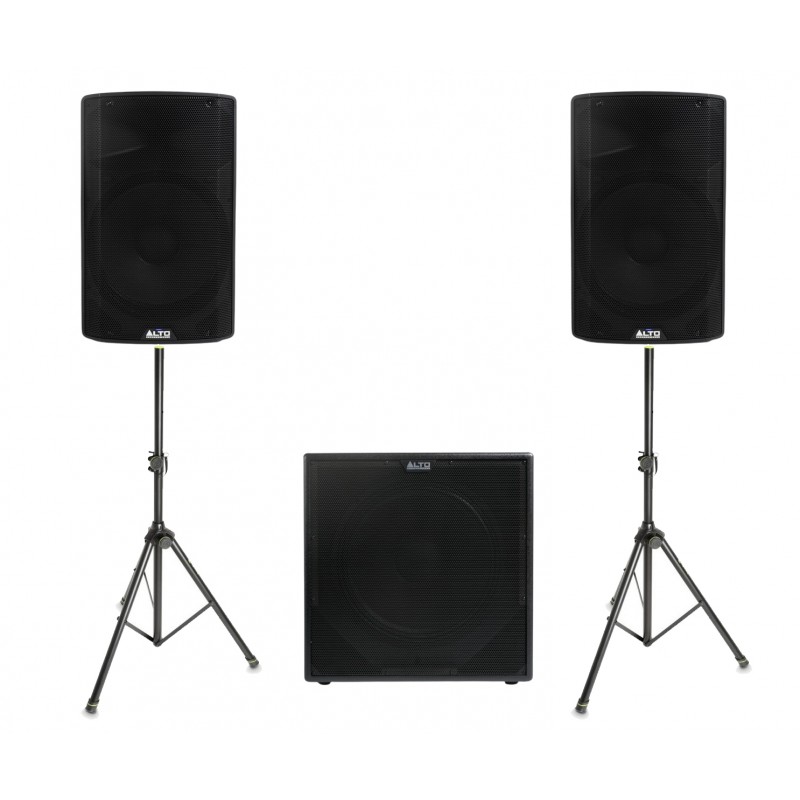 Zestaw nagłośnieniowy Alto TX, 2x kolumna TX415, 1x subwoofer TX18S statywy