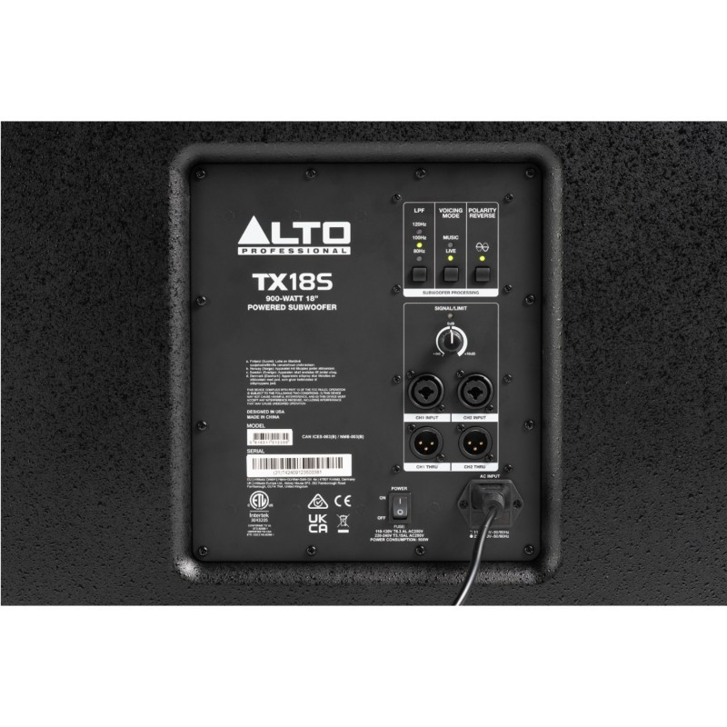 Zestaw nagłośnieniowy Alto TX, 2x kolumna TX415, 1x subwoofer TX18S statywy