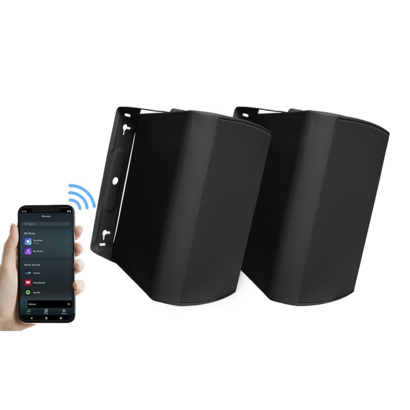 Zestaw ścienny Laudio Wally 5 PRO BT - Głośnik Aktywny + Pasywny Bluetooth IP55 czarny