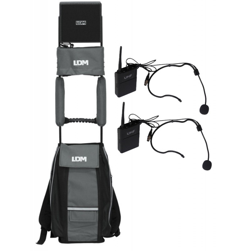 LDM MobileSys/D216/2xB16/N16 - Zestaw pielgrzymkowy z odbiornikiem + 2 mikrofony nagłowne - 1 - Zestawy pielgrzymkowe - Zestaw p