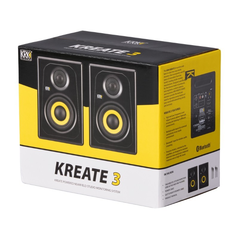 KRK Kreate 3 - Monitory studyjne BT, para - 10 - Monitory studyjne - Monitory studyjne KRK z serii Kreate 3 zapewniają legendarn