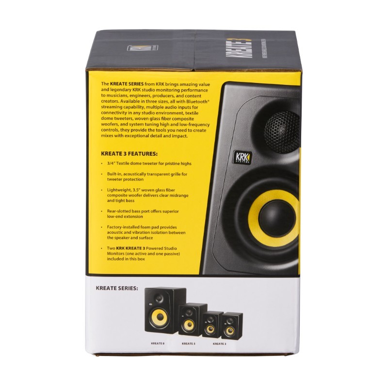 KRK Kreate 3 - Monitory studyjne BT, para - 11 - Monitory studyjne - Monitory studyjne KRK z serii Kreate 3 zapewniają legendarn