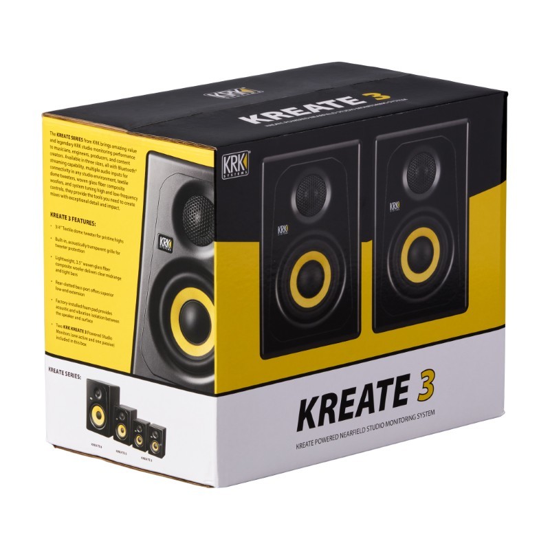 KRK Kreate 3 - Monitory studyjne BT, para - 9 - Monitory studyjne - Monitory studyjne KRK z serii Kreate 3 zapewniają legendarną