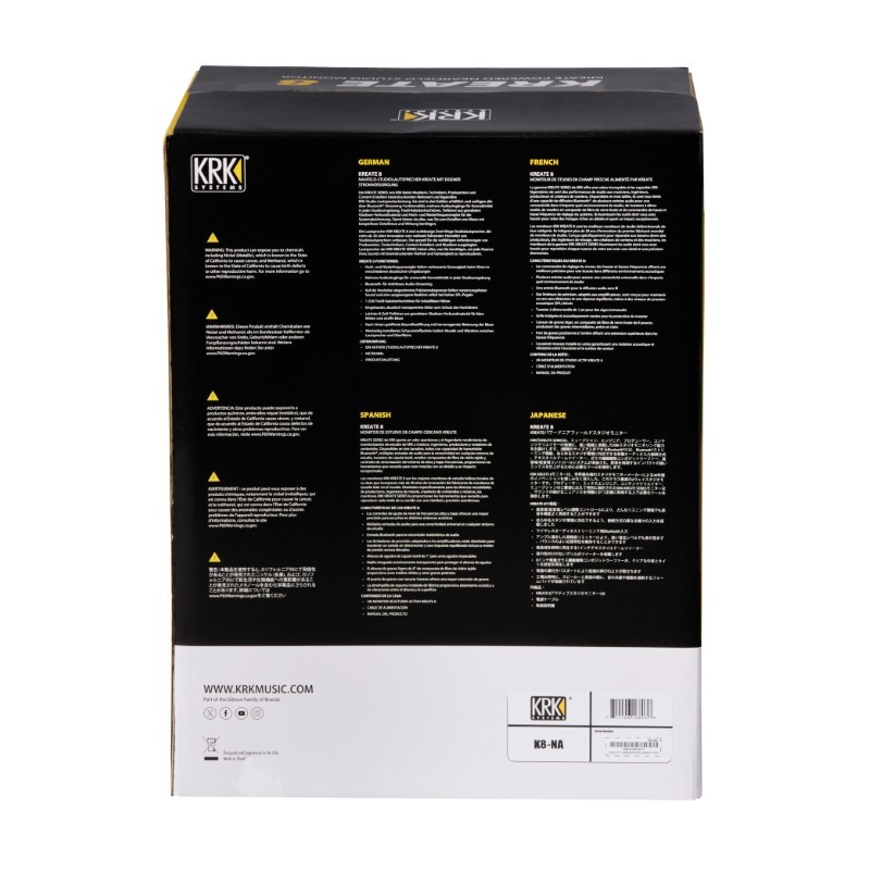 KRK Kreate 8 - Monitor studyjny - 8 - Monitory studyjne - KRK Kreate to seria monitorów studyjnych stworzonych z myślą o wymagaj