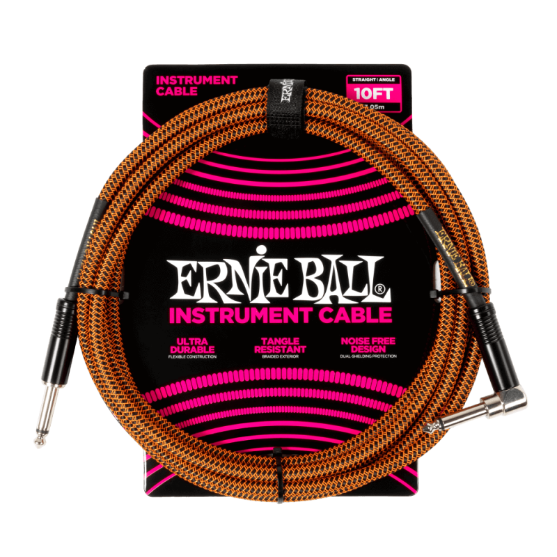 Ernie Ball 6470 Kabel instrumentalny prosty/kątowy 3.05 m