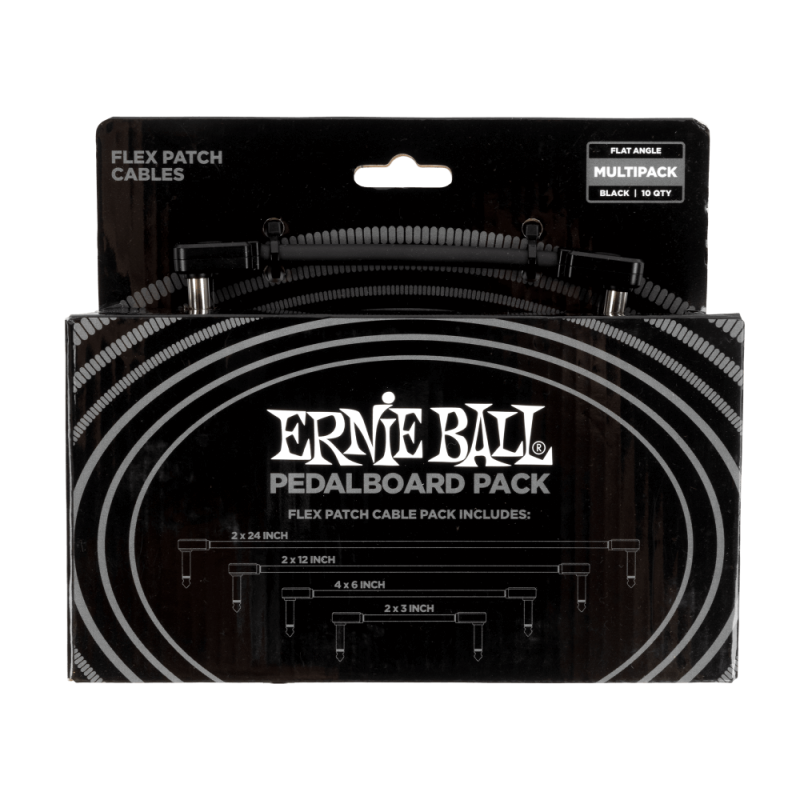 Ernie Ball 6462 Zestaw płaskich kabli krosowych do pedalboardów