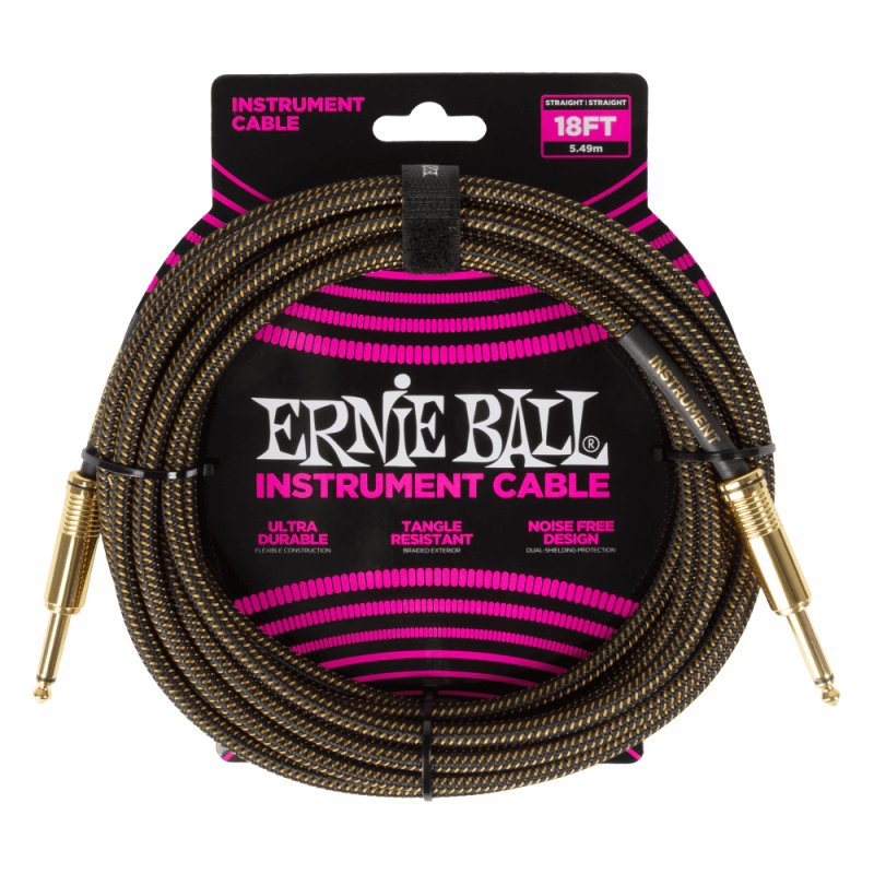 Ernie Ball 6432 Kabel instrumentalny prosty/prosty 5.49 m