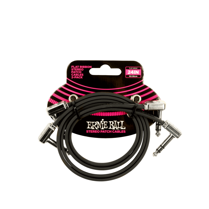 Ernie Ball 6406 Kabel krosowy płaski 60.96 cm 2 szt.