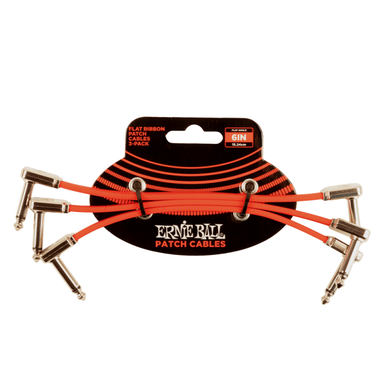 Ernie Ball 6402 Kabel krosowy płaski 15.24 cm 3 szt.