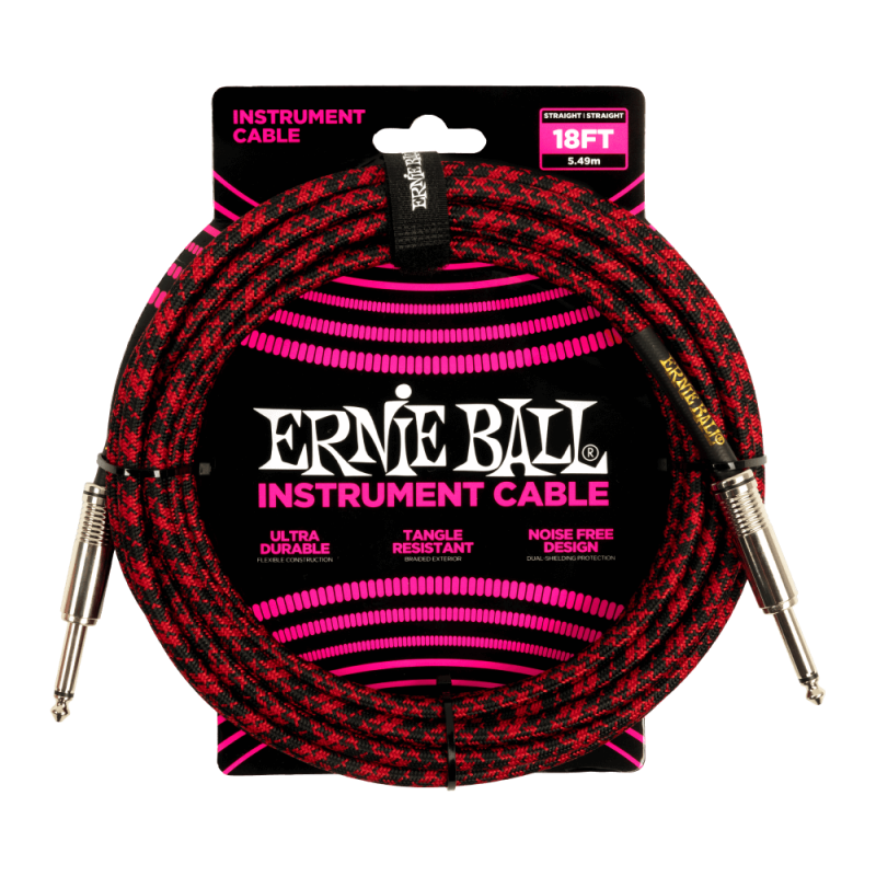 Ernie Ball 6396 Kabel instrumentalny prosty/prosty 5.49 m