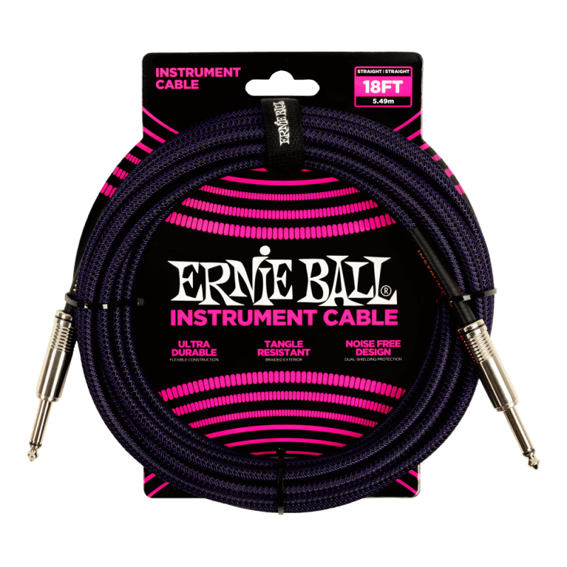 Ernie Ball 6395 Kabel instrumentalny prosty/prosty 5.49 m