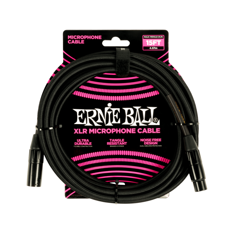 Ernie Ball 6391 Kabel mikrofonowy XLR M / XLR F 4.57 m