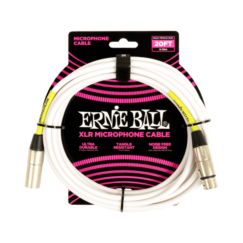 Ernie Ball 6389 Kabel mikrofonowy XLR M / XLR F 6.10 m
