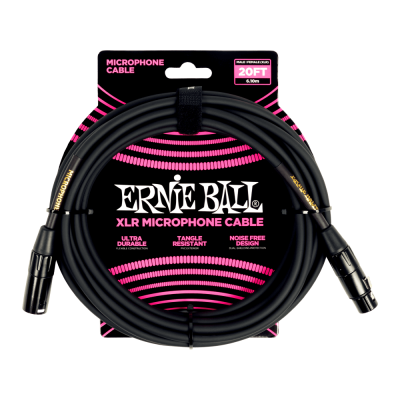 Ernie Ball 6388 Kabel mikrofonowy XLR M / XLR F 6.10 m