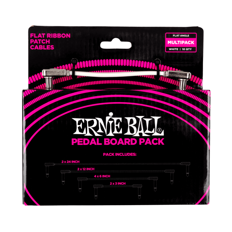 Ernie Ball 6387 Zestaw płaskich kabli krosowych do pedalboardów