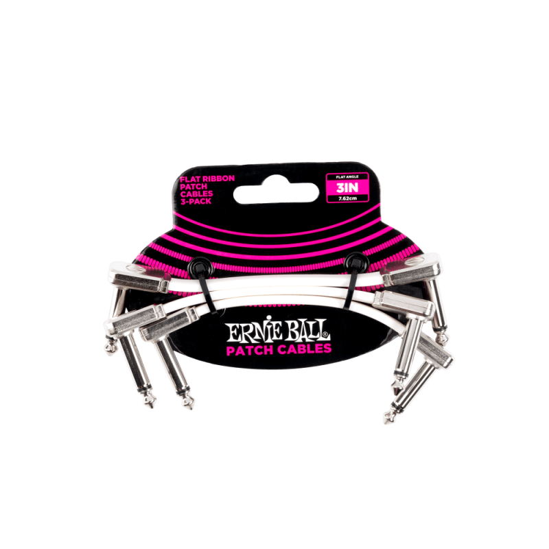 Ernie Ball 6384 Kabel krosowy płaski 7.62 cm 3 szt.