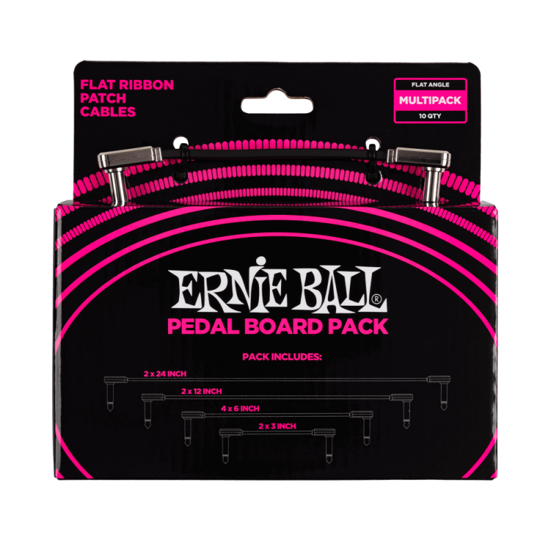 Ernie Ball 6224 Zestaw płaskich kabli krosowych do pedalboardów